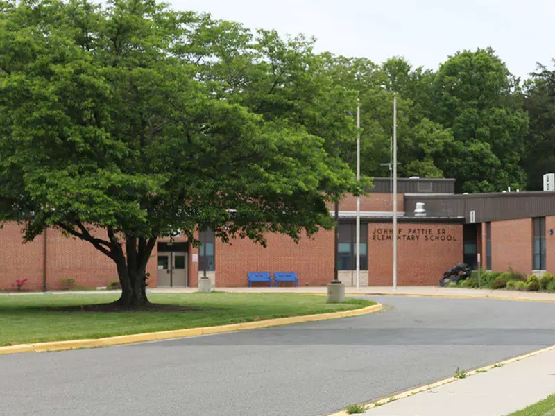 Pattie Elementary School building entrance
