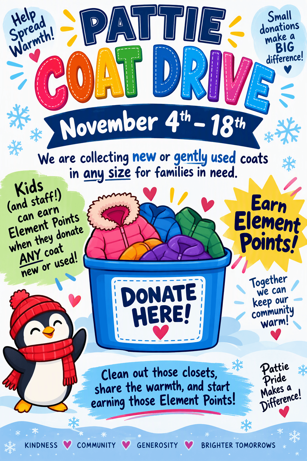 Coat drive flyer